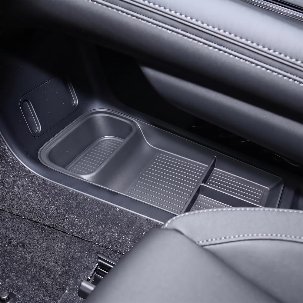 Car Center Console Storage Box for Polestar 4 2023 2024 Central Lower Layer Tray Organizer Tidying Plate Stowing Accessories