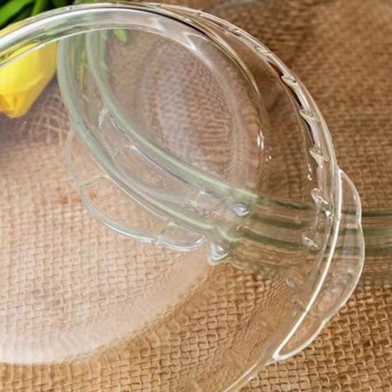 Skleněná koláčová forma na ovoce s vroubkovaným okrajem Hluboká vlnitá forma na pečení koláčů quiche do trouby a mikrovlnné trouby Pečicí náčiní pro domácnost a restauraci