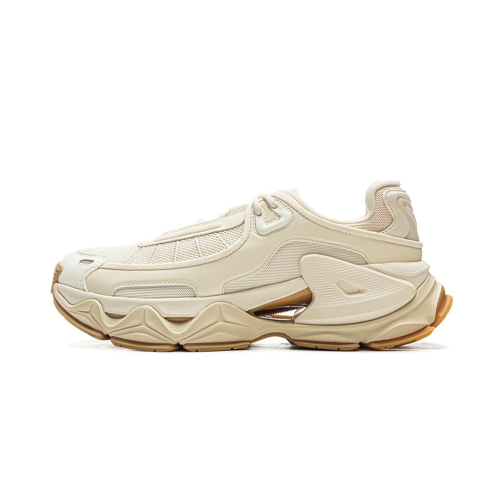 Li Ning Yue Ling Comfortable Trendy Sports Shock Absorbing Non-Slip Wear-Resistant Low-Top Casual Shoes Men Casual Shoes Off-White AZGV071-3