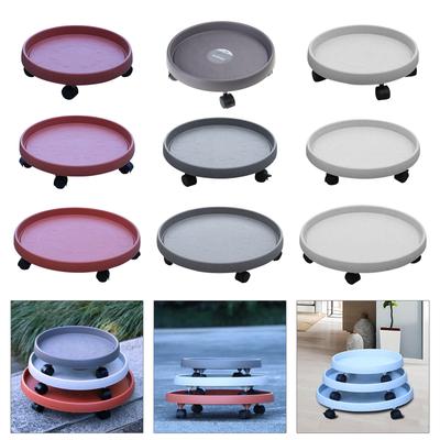 Pflanzenständer mit Rädern Rollender Pflanzenständer Blumenübertöpfe Beweger Pflanzgefäß-Untersetzer Runder Pflanzenständer für Schwerlast-Pflanzgefäße