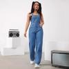 Trending Women's Washed Denim Overalls: New European & American Fashion Jeans