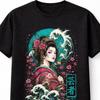 Geisha Japanse Golf Samurai Anime Unisexga Art Unisex T-shirt