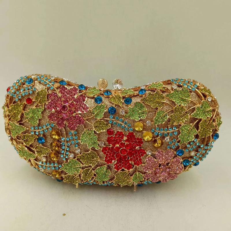 Silver Heart Rhinestone Wedding Bag Bridal Purses Luxury Crystal Evening Clutches WHTUOHENG Party Prom Handbags Cocktail Bags