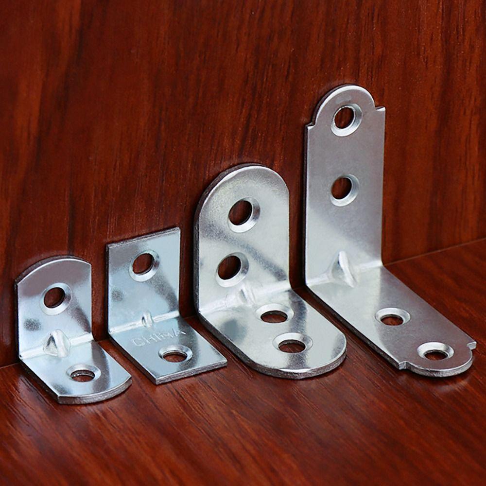 2/4/6/8/10Pcs Iron Corner Brace Joint Furniture Fastener Shelf Support Bracket  Cabinet Screens Wall