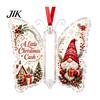 Transparenter Acryl-Weihnachtsanhänger Geldhalter-Schmuckstück, Bargeld-Hänge-Dekoration mit Vintage-Feiertags-Überraschung Schmetterlingsdruck, Partyzubehör
