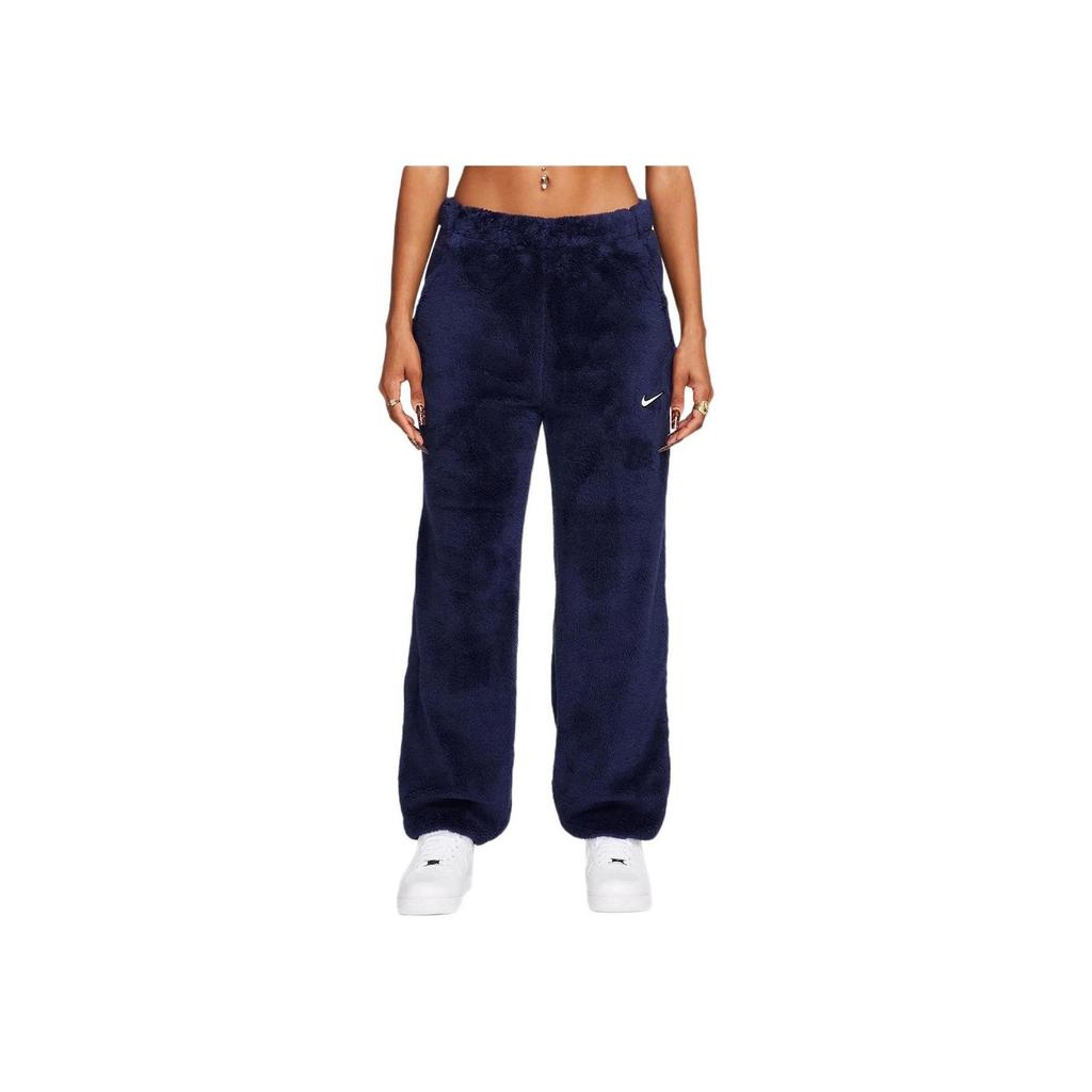 Nike X Nocta Fleece Track Pants FW23 With Elastic Waistband Women Bottoms Navy-Blue DV3644-410