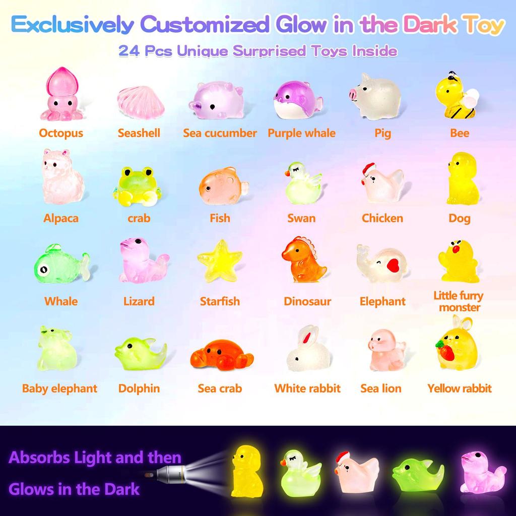 Glow-in-the-Dark Kids Bath Bomb Set with Surprise Toy - Perfect Christmas Gift for Boys and Girls