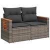 Sofa Set 8 Pieces Gray and Dark Gray Poly Rattan and Steel