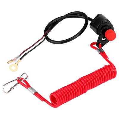 Motorcycle Outboard Lawn Mowers Emergency Engine Kill Stop Switch W  Tether Lanyard Cord