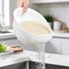 Rice Sieve Plastic Colander Kitchen Drain Basket Rice Strainer Fruit and Vegetable Drain Sieve Sink Drainage Kitchen Tools