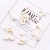 6Pcs Fun Notes Fridge Magnets Stickers Anti-slip Fridge Decoration Memo Pad Fixation Piano Clef Memo Magnets Refrigerator Decoration