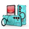KEYSION Shockproof Magnetic Case for Samsung S26 Ultra 5G Upright Live Metal Ring Stand Phone Back Cover for Galaxy S26 S26+Plus