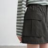 Chuyu Women's 2026 Spring Workwear Slub Cotton Short Skirt