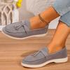 Fashion Plus Size 43 Women Loafers Casual Shoes for Women Slip On Ladies Flats Brand Flat Shoes Leather Cashmere Single Shoes Women