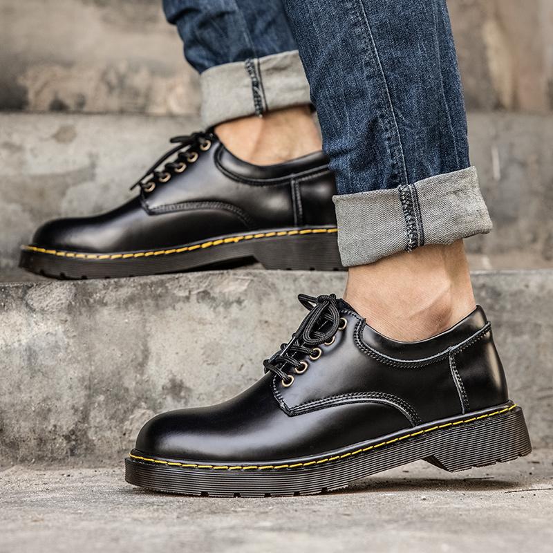 Podzimní Klasické Luxusní Kožené Boty Pánské Ležérní Business Oxfordky Pánské Pracovní Boty Pánské Designérské Černé Formální Boty Pro Pány