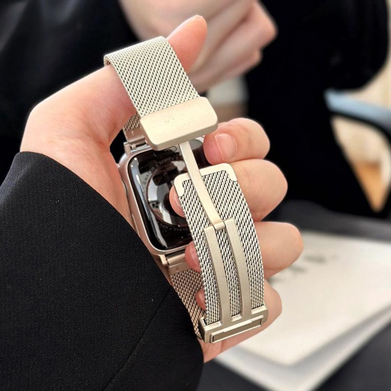Apple Watch S10 Nerezový milánský magnetický řemínek pro Series 7/8/9
