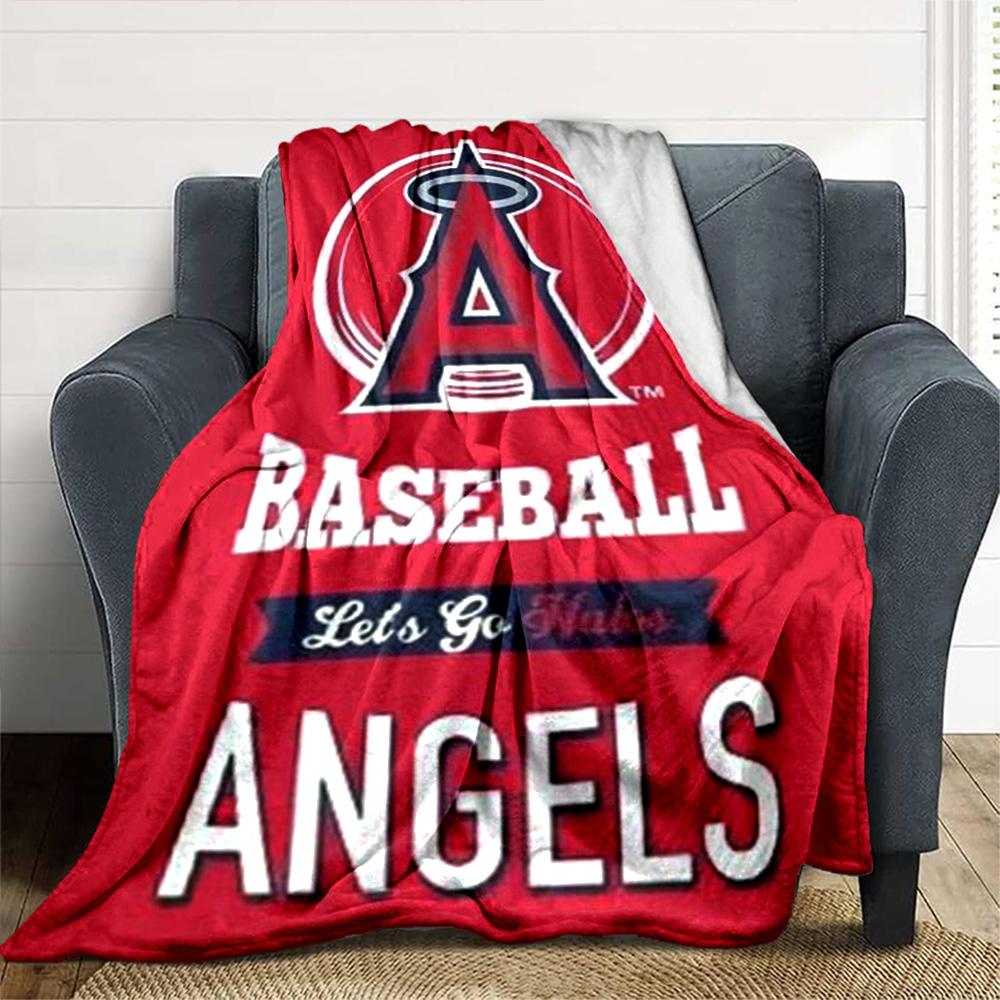 Los Angeles Angels Print Flannel Blanket High Quality Warm Comfortable Cover for All Seasons Perfect for Gifts Home Decor