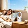 Desk Fan Quiet Adjustable 6-Speeds Powerful Bladeless Personal Cooling Fan for Home Bedroom Living Room Office Bedside Traveling