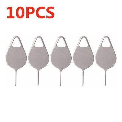 10st Sim-kaartlade Ejector Eject Pin Open Key Removal Tool voor IPhone Samsung Telefoon