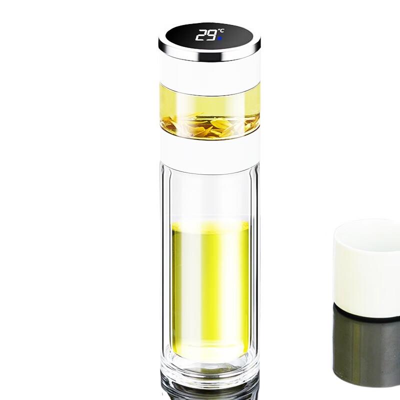 ShangHeng Smart Temperature Double-Wall Glass Tea Infuser Bottle