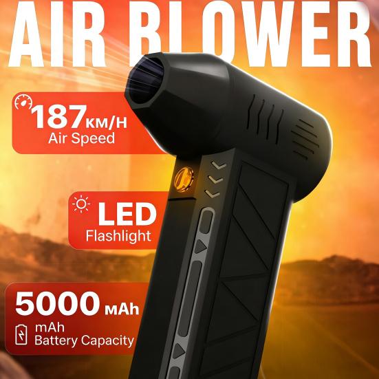 Mini Turbo Schneefräse Fahrzeug Schneeräumung Hausreinigung Gebläse Lüftergeschwindigkeit Einstellbares Elektrogebläse