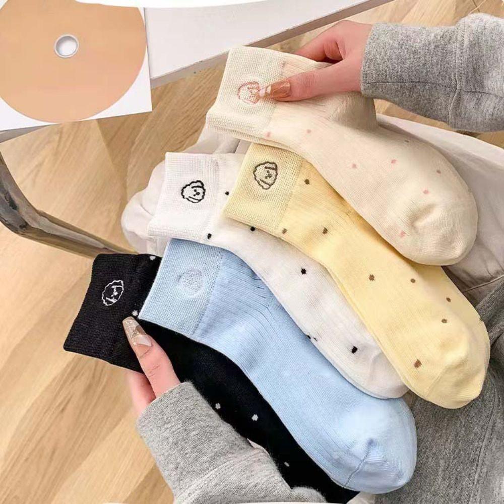 

Stripe Women s Dots Cotton Ankle Sock Puppy Sweet Cute Medium Tube Socks Daily