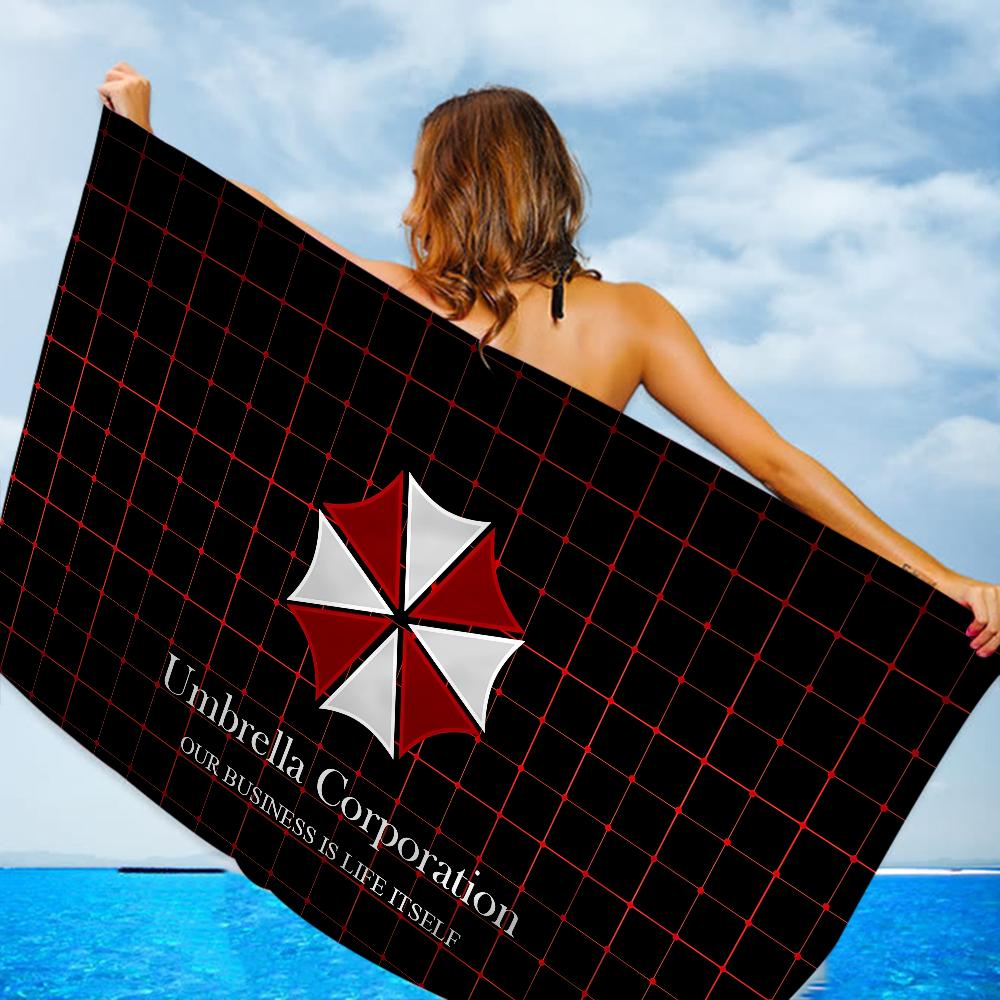 R-Resident Evil Games Beach Towel Colorful Bath Towels For Girl Microfiber Quick Dry Custom Sand Free Beach Yoga Spa Gym Pool