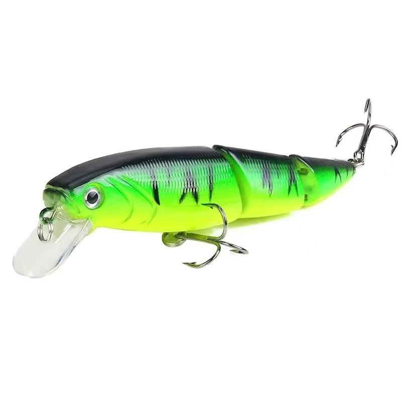 11cm Multi-Jointed Shimmering Reflective Minnow Lure Freshwater Saltwater Fishing