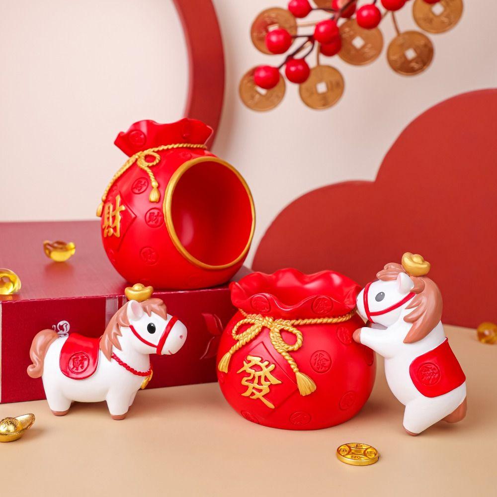2026 Chinese New Year Year of The Horse Desktop Decor New Year Blessing Souvenir  Home Decor