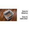 F6 Self-Cleaning Litter Box - Open-Top Automatic Cat Litter Box with Odor Control, Safety Features, and Easy Maintenance