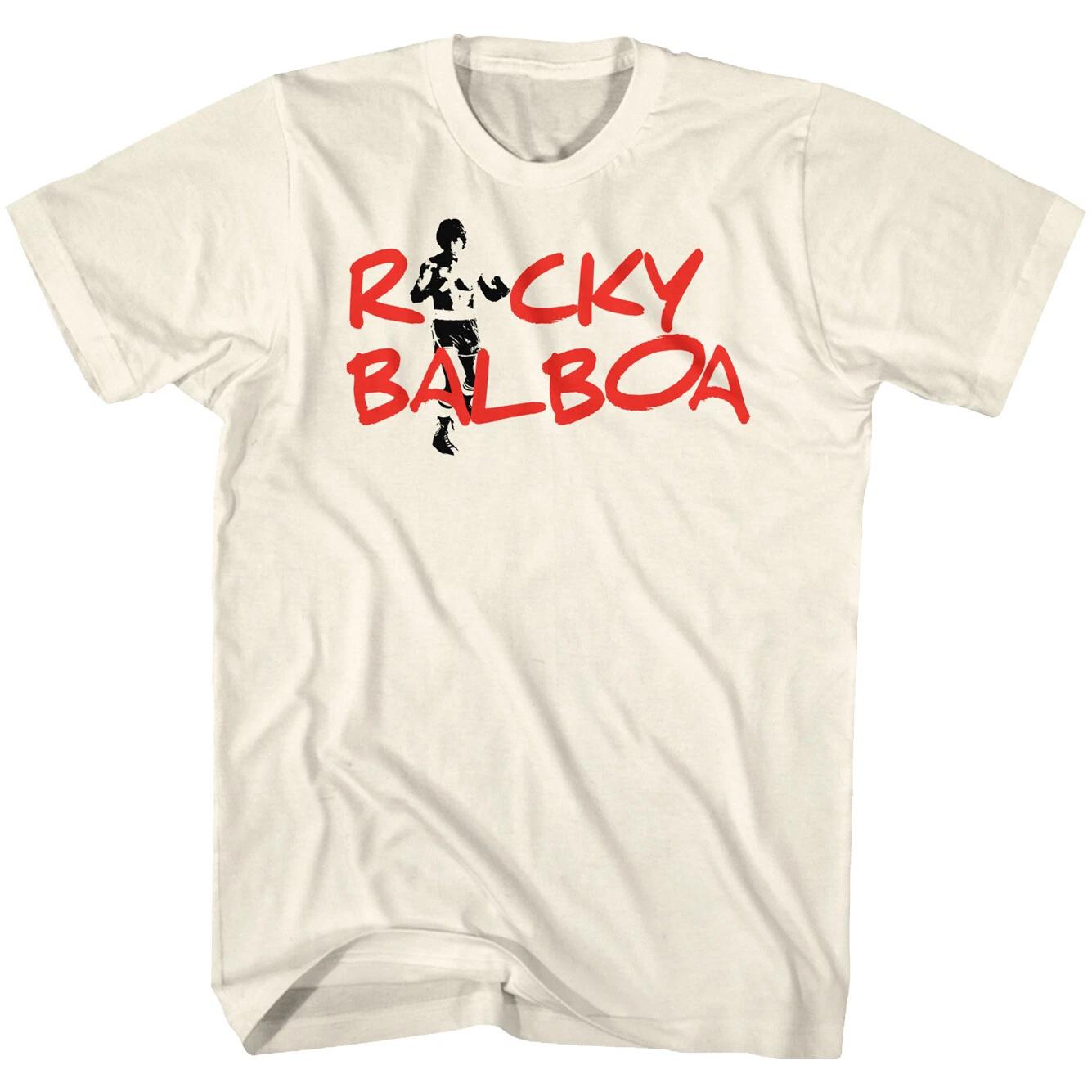 Rocky Movie Shadow Boxing Rocky Balboa Name & Photo Men s T Shirt 4XL