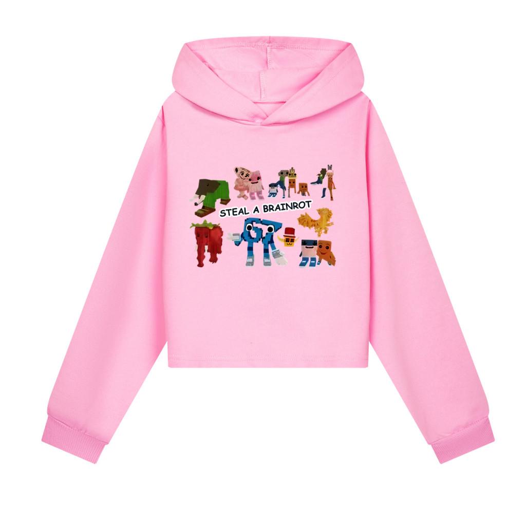 5214 Kids Girls Steal a Brainrot 67 Six Seven Printed Casual Long Sleeves Hoodies Sweatshirt Top