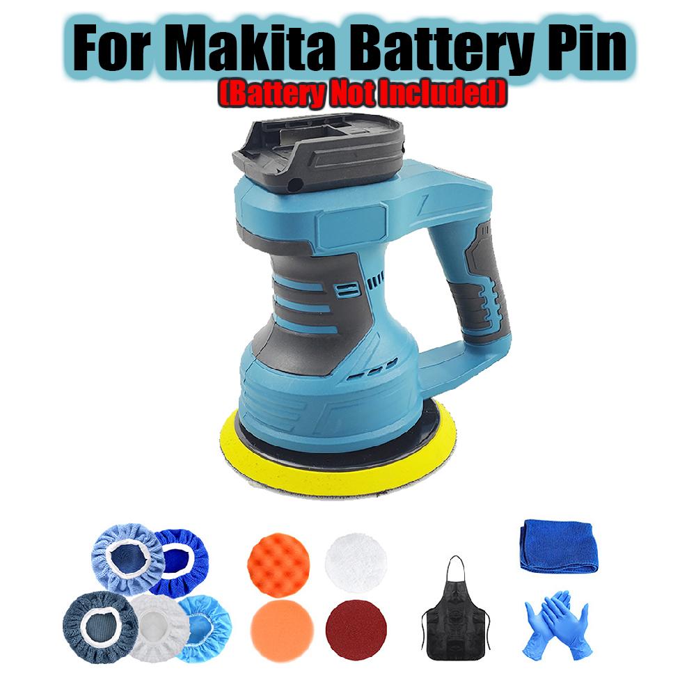 

21V Car Polisher 2800-7000RPM Waxing Machine 8 Gears Speed Adjustable Electric Waxing Tool for Makita/Dewalt/Milwaukee Battery