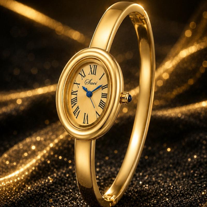 Luxury Brand Oval Women's Watch Stylish Minimalist Ladies Bracelet Quartz Watch Elegant Thin Watches for Woman relogio feminino