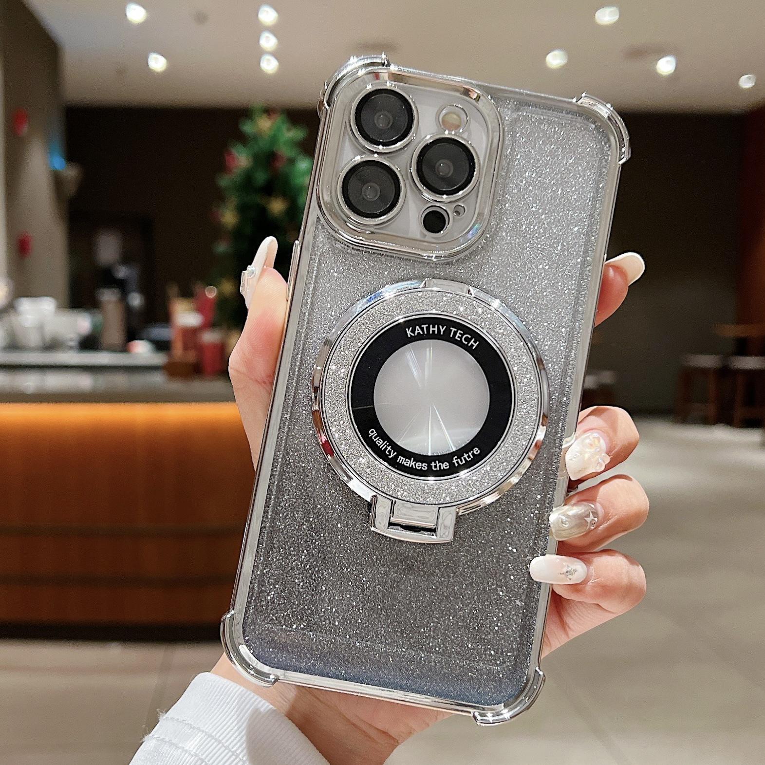 

Градиентное гальваническое покрытие, четыре угла с защитой от падения 11 Подходит для чехла для мобильного телефона IPhone 16E Apple 15 Чехол с магнитной подставкой с блестками 3 iPhone 11PRO