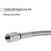 AN-3 Turbo Oil Feed Line Kit 4.16ft Pressure Remote Turbocharger Oil Drain Return Line with Adapter,Wrench 1 Set