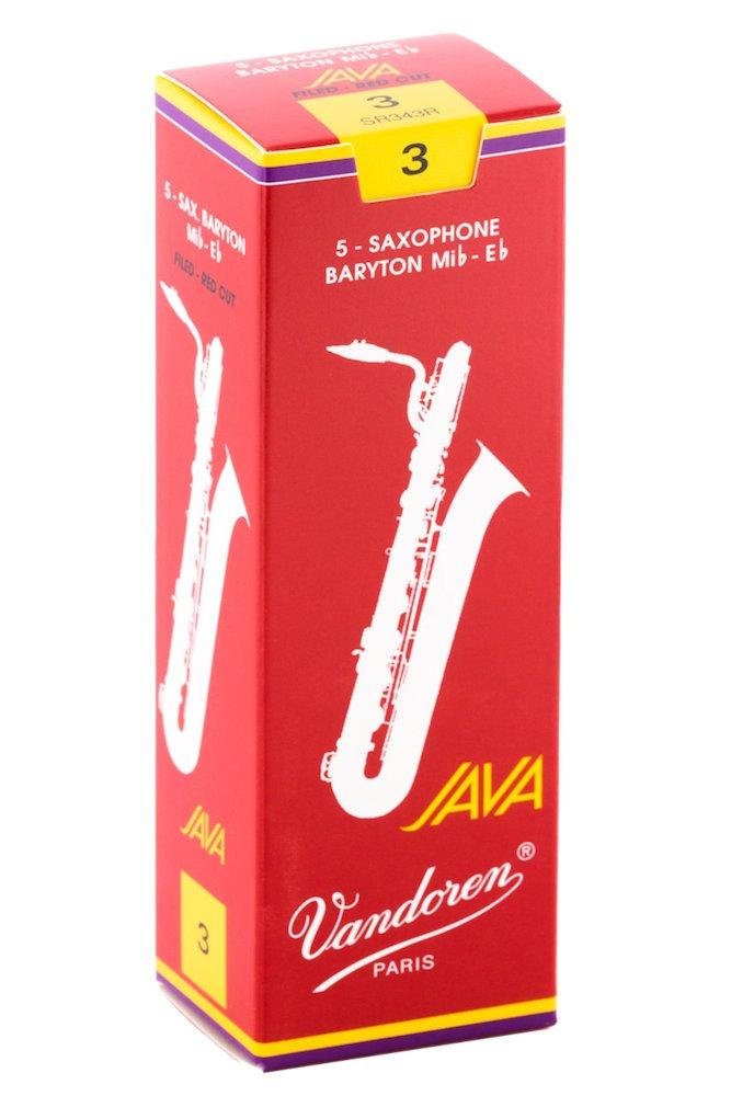 

Vandoren Java Filed Red Cut Baritone Saxophone Reeds, Hardness 3 (Pack of 5)