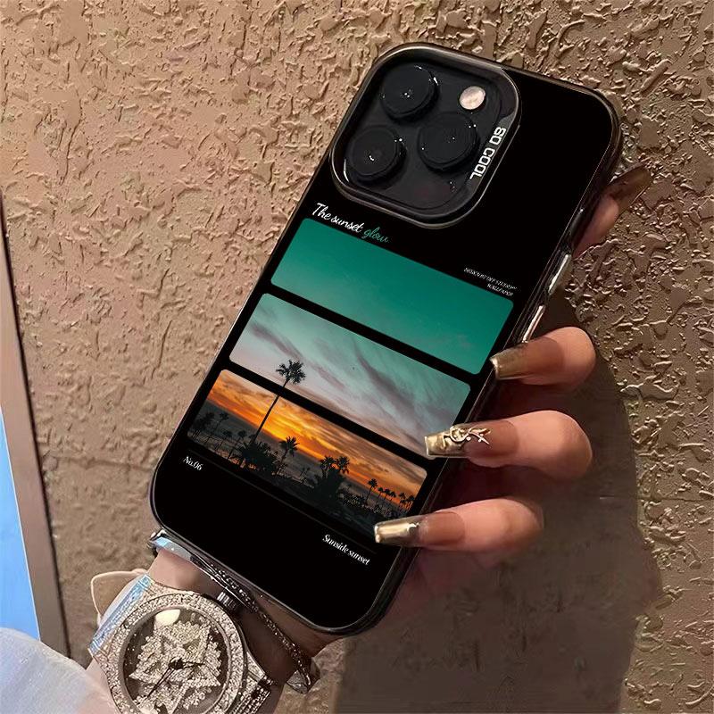 Urban Sunrise Poster Phone Case For iPhone 16 15 14 13 12 11 Pro Max X XS XR 7 8 16 Plus SE2 Shockproof Silicone Soft TPU Cover