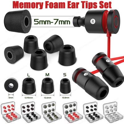 Memory Foam Earphone Tip Noise Isolating Comfortble Ear Cushion Replacement Enhanced Ear Buds Pads for Headphones 5-7mm