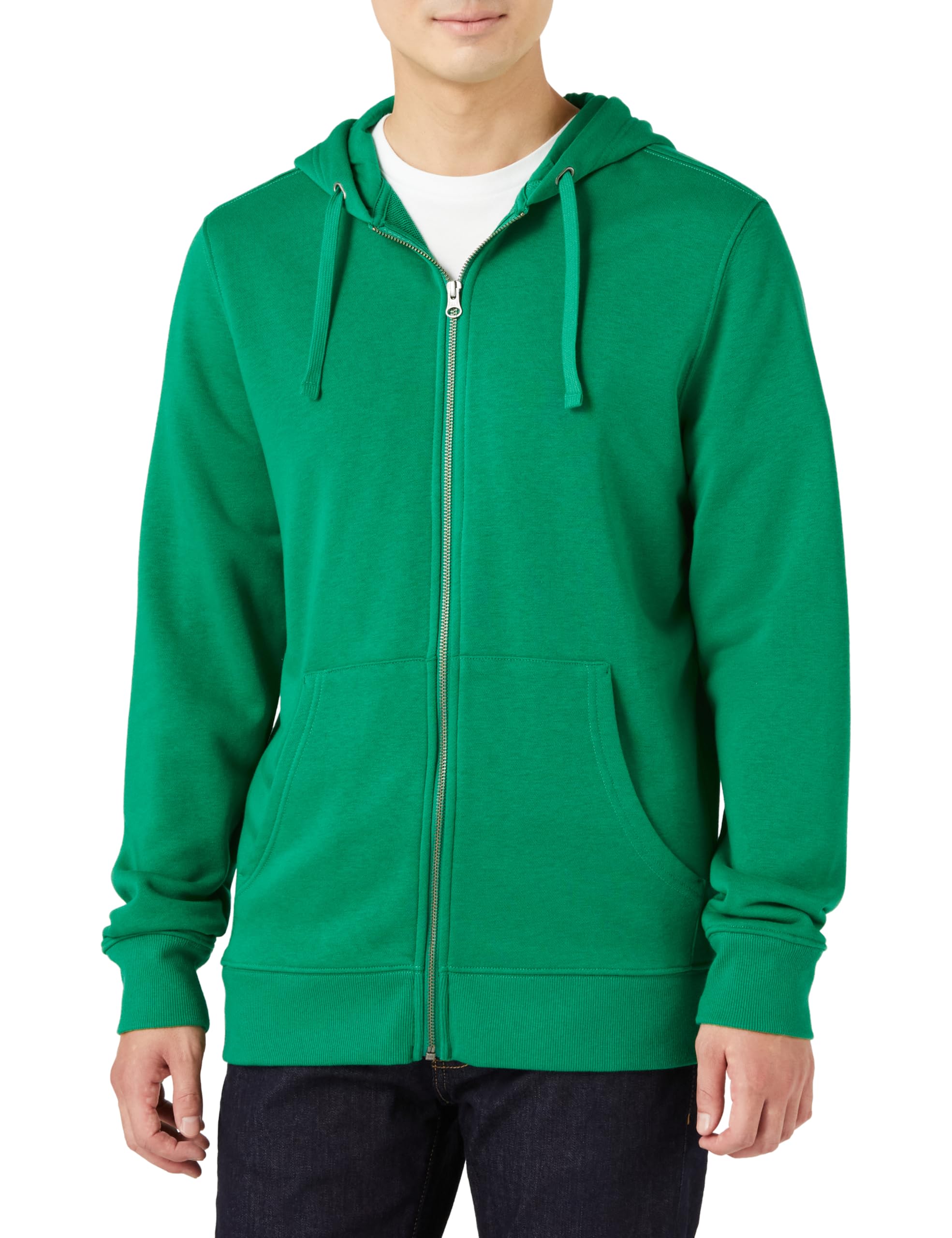 

Amazon Essentials Men s Zip-Up French Terry Long Sleeve Hoodie, Green, Size L