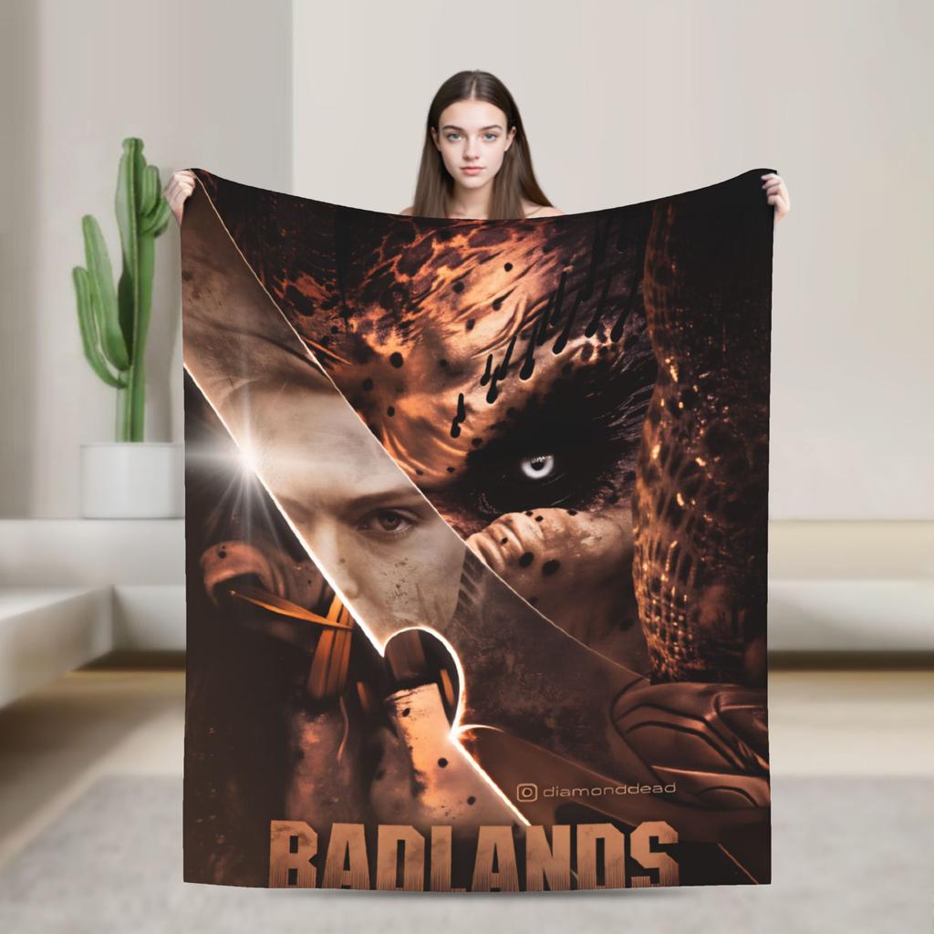 Predator Badlands 2025 Filme Super Warme Decken Büro Plüsch Überwurfdecke Ästhetisch Outdoor Flanell Tagesdecke Sofa Bettbezug