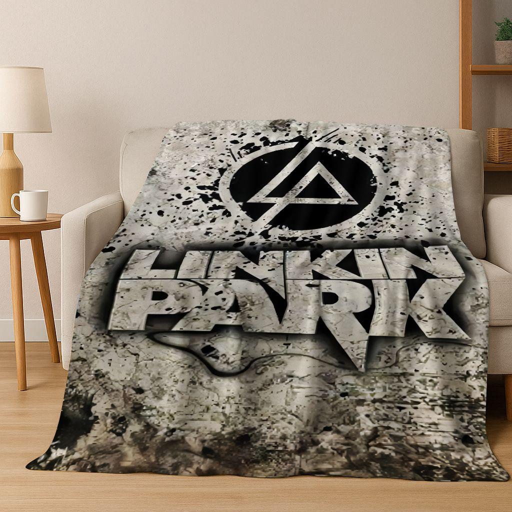 Classic L-Linkin Park Sign Rock Band Art Flannel Blanket,Cozy Soft Throw Blanket for Home Bedroom Bed Sofa Picnic Cover Gift Kid