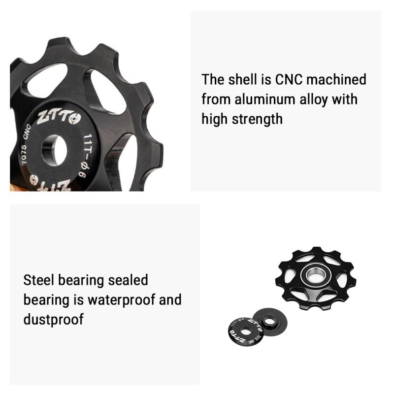 Bike Jockey Wheel Rear Derailleur Pulley 11T Seale D Bearing Aluminum Alloy Jockey Wheel