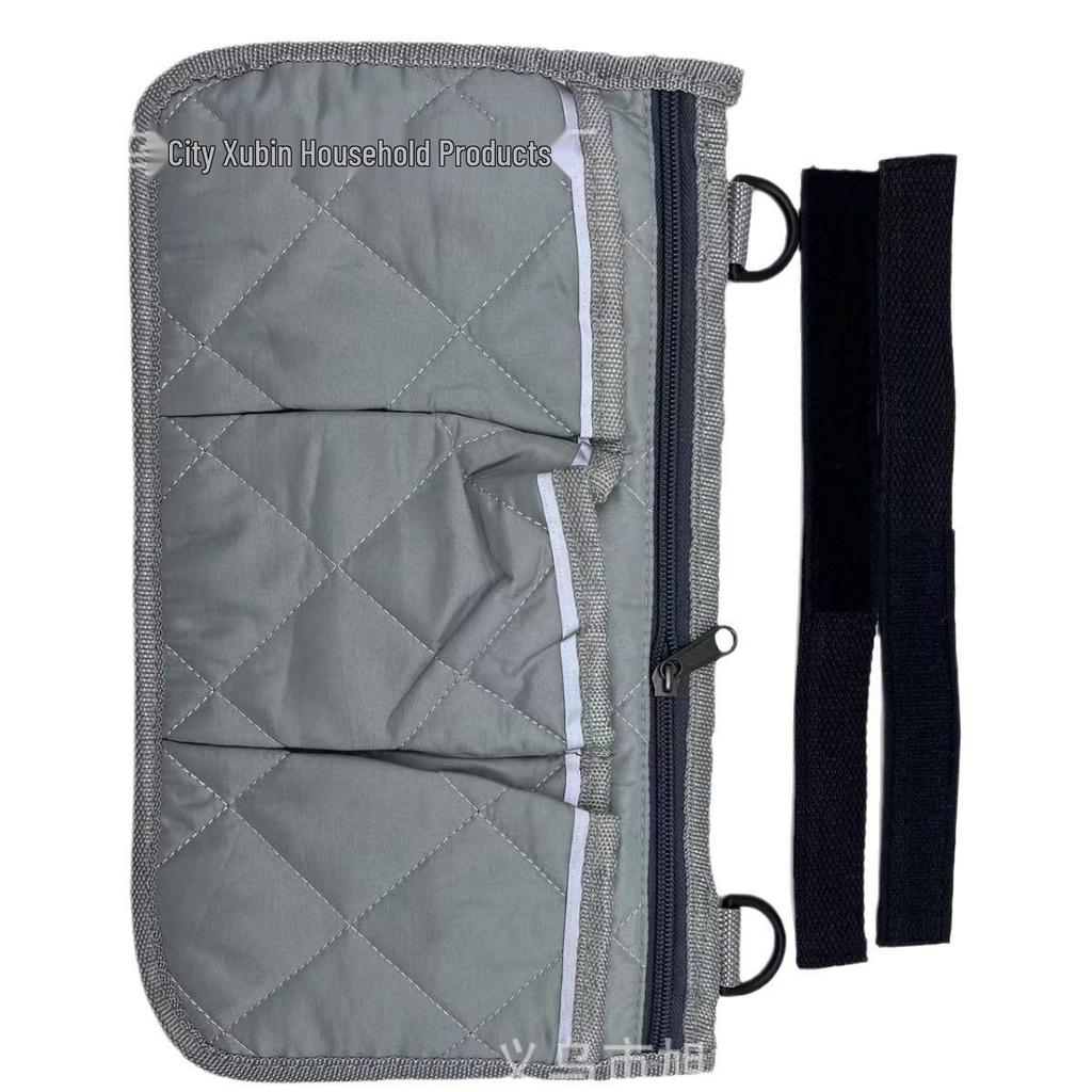 TEMU Multifunctional Wheelchair Armrest Storage Bag with Reflective Strip