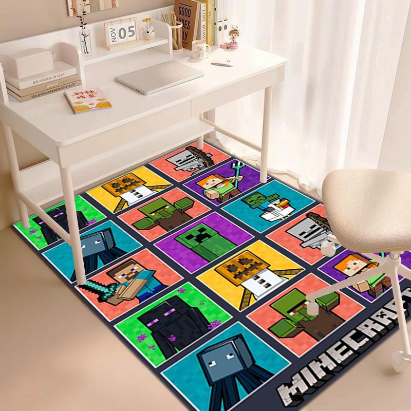 Classic Sandbox Xbox Game Minecraft Carpet Carpet Home Living Room Decoration Table and Chairs Anti Slip Door Mat Outdoor Picnic Mat Carpet A10