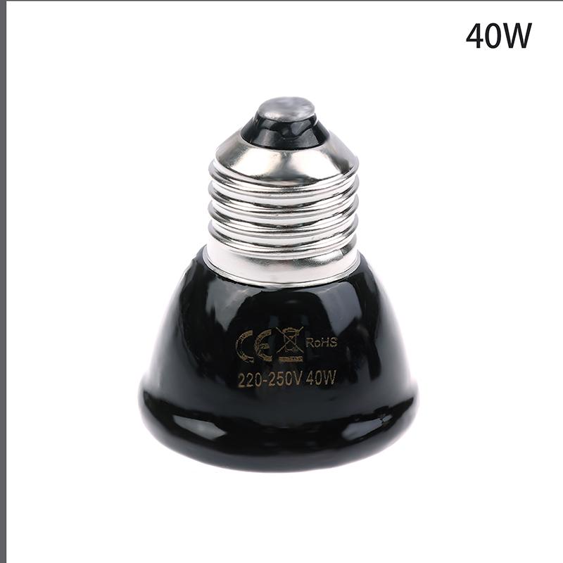 

1 шт. 220-240 В Лампа инфракрасного обогрева Черная керамическая E27 Обогревательная лампа для питомцев Брудер Цыплята Черепаха Ящерица Рептилия Свет 20-80 Вт 40W