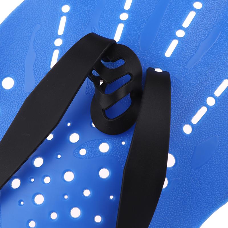 1 Pair Swimming Training Paddles Swim Hand Paddles Snorkeling Diving Gloves Fin Flipper Sports Silicone Palm Adjustable Straps