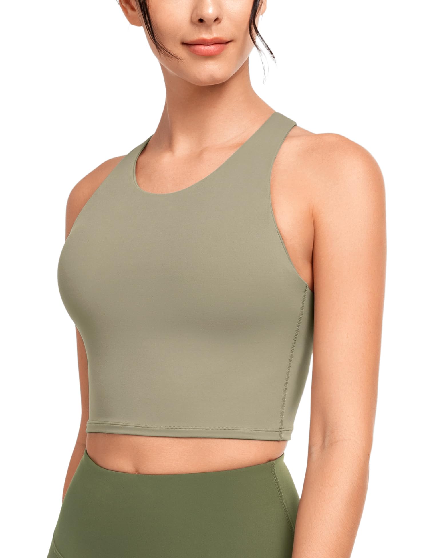 

Yvette Sports High High Perfect for Dance and Size Khaki Women s Bra, Wireless, Padded, Neck, Sides, Stylish, Breathable, Yoga, Small,