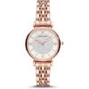 Gianni T-Bar White Rose Gold Metal Ladies Quartz Watch AR11244