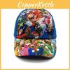 Super Mario Bros Muster Kinder Baseballkappe mit Baumwollmaterial und Sonnenschutz für Outdoor-Aktivitäten